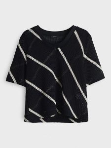 OPUS Sweter "Gemukki" w kolorze czarno-białym rozmiar: 40. Czarne swetry oversize Opus, bez wzorów, bez ramiączek. Za 179,95 zł.