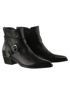 Högl Skórzane botki "Miley" w kolorze czarnym rozmiar: 40. Czarne botki HÖGL, bez wzorów, bez obcasa, bez zapięcia. Za 409,00 zł.