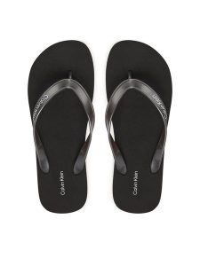 Calvin Klein Japonki Flatform Flip Flop Met Tpu HW0HW03120 Czarny. Czarne klapki Calvin Klein, bez wzorów, z syntetyku, bez obcasa. Za 189,99 zł.