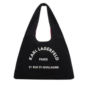 Torebka KARL LAGERFELD. Czarne torebki klasyczne KARL LAGERFELD, bez wzorów, bez dodatków. Za 389,99 zł.