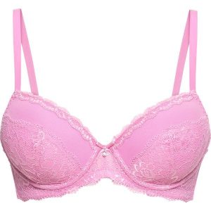 Biustonosz usztywniany Pink Collection bonprix jasnoróżowy. Biustonosze marki bonprix. Za 54,99 zł.