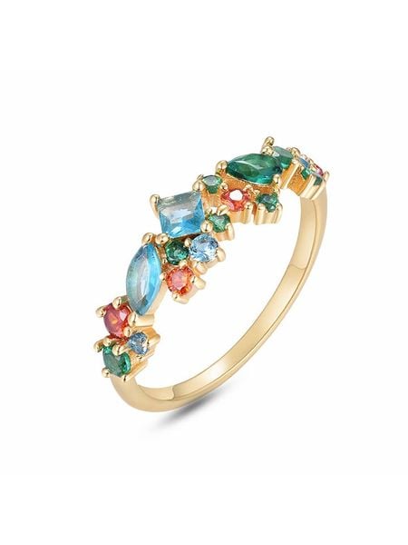 DI GIORGIO Pozłacany pierścionek z cyrkonią rozmiar: 60. Żółte pierścionki DI GIORGIO, z cyrkonią, pozłacane. Za 158,47 zł.