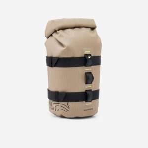 Torba rowerowa do bikepackingu Riverside ADVT 900 na widelec IPX6 4 l. Brązowe torebki klasyczne ROCKRIDER, bez wzorów, z materiału, bez dodatków. Za 89,99 zł.