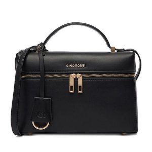 Torebka GINO ROSSI. Czarne kuferki Gino Rossi, bez wzorów, bez dodatków. Za 229,99 zł.