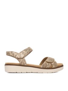 Remonte Sandały CEO-D2049-91 Beżowy. Brązowe sandały Remonte, bez wzorów, ze skóry, bez obcasa, na płaskiej podeszwie, bez zapięcia. Za 369,99 zł.