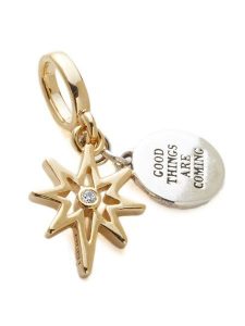Pandora Pozłacana zawieszka z diamentem rozmiar: onesize. Szare zawieszki Pandora, z diamentem, pozłacane. Za 234,97 zł.