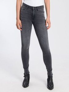 Cross Jeans Dżinsy - Skinny fit - w kolorze antracytowym rozmiar: W31/L36. Czarne jeansy Cross Jeans, z aplikacjami, z jeansu, z podwyższonym stanem. Za 92,21 zł.