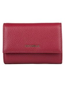 COCCINELLE Skórzany portfel w kolorze czerwonym - 14 x 10 cm rozmiar: onesize. Czerwone portfele Coccinelle, bez wzorów, z materiału. Za 478,62 zł.