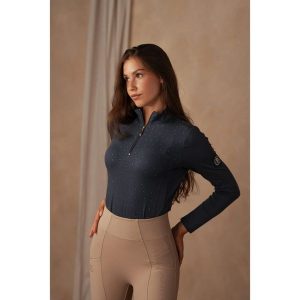 Bluzka techniczna z kryształkami JD ATTACK Becky. Niebieskie bluzki JD ATTACK, bez wzorów, sportowe, bez kołnierzyka, bez ramiączek. Za 219,00 zł.