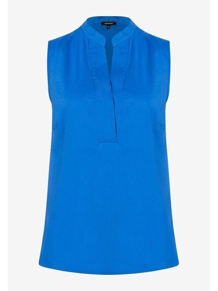 More & More Top w kolorze niebieskim rozmiar: 42. Niebieskie topy More & More, bez wzorów, bez kołnierzyka, bez ramiączek. Za 61,95 zł.