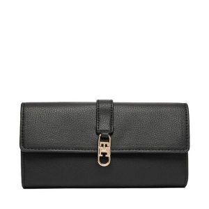 Portfel Tommy Hilfiger. Czarne portfele TOMMY HILFIGER, bez wzorów. Za 289,99 zł.
