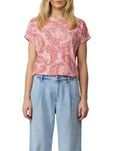 S.Oliver Koszulka w kolorze czerwonym rozmiar: 34. Czerwone bluzki s.Oliver, s, bez wzorów, bez kołnierzyka, bez ramiączek. Za 43,99 zł.