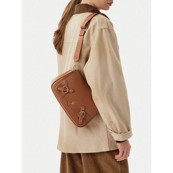 Torebka Beverly Hills Polo Club. Brązowe listonoszki Beverly Hills Polo Club, bez wzorów, bez dodatków. Za 179,99 zł.