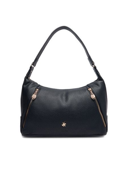 Beverly Hills Polo Club Torebka CEO-BHPC-C-003-08 Granatowy. Niebieskie torebki klasyczne Beverly Hills Polo Club, bez wzorów, z materiału, bez dodatków. Za 179,99 zł.