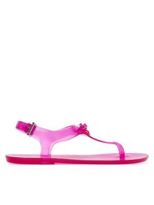 MICHAEL Michael Kors Sandały 40S6EVFA2Q Różowy. Czerwone sandały MICHAEL Michael Kors, bez wzorów, z syntetyku, bez obcasa, na płaskiej podeszwie, bez zapięcia. Za 479,99 zł.