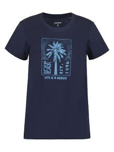 Icepeak Koszulka w kolorze granatowym rozmiar: S. Niebieskie bluzki Icepeak, s, bez wzorów, z bawełny, bez kołnierzyka, bez ramiączek. Za 65,85 zł.