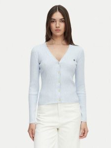 Calvin Klein Jeans Kardigan LV047G339G Niebieski jasny Slim Fit. Niebieskie kardigany Calvin Klein Jeans, z bawełny. Za 489,99 zł.