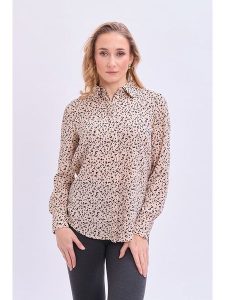 Marks & Spencer Koszula w kolorze jasnobrązowo-czarnym rozmiar: 44. Brązowe koszule Marks & Spencer, bez wzorów, bez kołnierzyka, bez ramiączek. Za 57,06 zł.