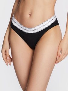 Guess Figi klasyczne Carrie O97E02 KBBU1 Czarny. Czarne figi Guess, z aplikacjami, z bawełny. Za 79,99 zł.