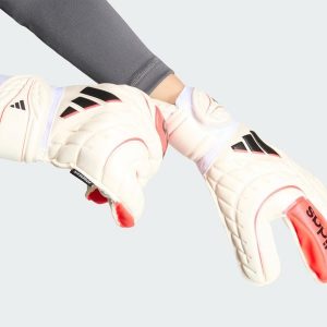 Rękawice Bramkarskie Copa Match Fingersave Junior. Białe rękawiczki ADIDAS, bez wzorów. Za 179,00 zł.
