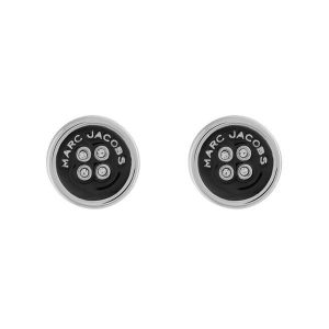 Kolczyki Marc Jacobs. Szare kolczyki Marc Jacobs, srebrne. Za 289,99 zł.