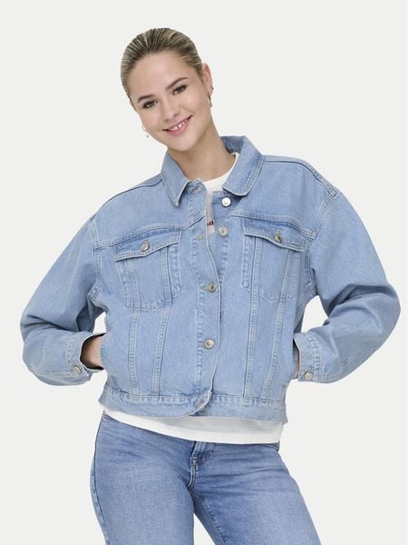 ONLY Kurtka jeansowa Harper 15363548 Niebieski Regular Fit. Niebieskie kurtki ONLY, m, bez wzorów, z bawełny, bez kaptura. Za 229,99 zł.