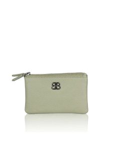 Bellicci Skórzany portfel "Camber" w kolorze zielonym - 11 x 7 x 2 cm rozmiar: onesize. Zielone portfele Bellicci, bez wzorów, z materiału. Za 43,99 zł.