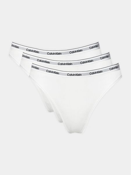 Calvin Klein Underwear Komplet stringów 000QD5209E Biały. Białe komplety bielizny Calvin Klein Underwear, bez wzorów, z bawełny. Za 119,99 zł.