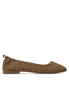 Pepe Jeans Baleriny PLS10420 Beżowy. Brązowe balerinki Pepe Jeans, bez wzorów, z jeansu, bez obcasa, bez zapięcia. Za 349,99 zł.