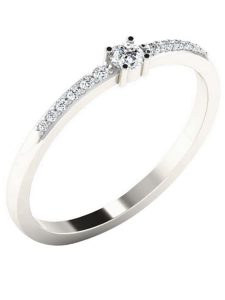 Vittoria Jewels Złoty pierścionek z diamentami rozmiar: 58. Szare pierścionki Vittoria Jewels, z diamentem, złote. Za 1 087,99 zł.