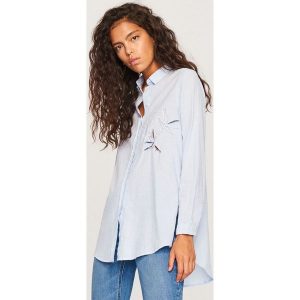 Koszula oversize - Niebieski. Koszule marki Reserved. W wyprzedaży za 29,99 zł.