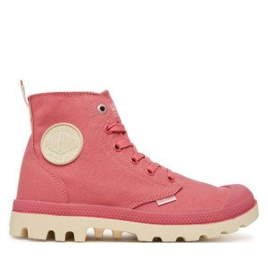 Trapery Palladium. Czerwone buty zimowe Palladium, bez obcasa, bez zapięcia. Za 249,99 zł.