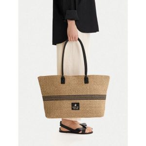 Torebka Beverly Hills Polo Club. Brązowe shopper bag Beverly Hills Polo Club, bez wzorów, bez dodatków. Za 269,99 zł.