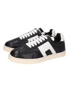 MELVIN & HAMILTON Skórzane sneakersy "Milani 4" w kolorze czarno-białym rozmiar: 40. Białe trampki Melvin & Hamilton, bez wzorów, bez zapięcia. Za 461,21 zł.