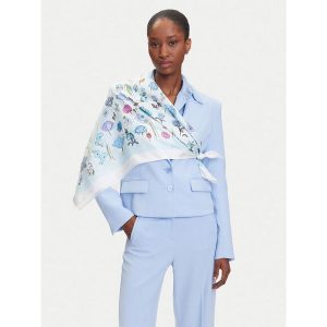 Chusta Furla. Niebieskie apaszki i chusty Furla, bez wzorów. Za 749,99 zł.