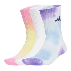 Skarpety Tie-Dye 3 Pairs. Fioletowe skarpetki ADIDAS, bez wzorów, z materiału. Za 99,95 zł.
