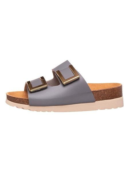 Scholl Klapki "Monterey 2 Straps" w kolorze szarym rozmiar: 37. Szare klapki Scholl, bez wzorów, z otwartym noskiem, bez obcasa. Za 175,45 zł.