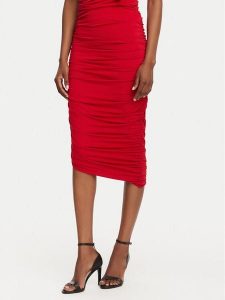 ACCESS FASHION Spódnica ołówkowa 63-6001-326 Czerwony Slim Fit. Czerwone spódnice ACCESS FASHION, xs, bez wzorów, z syntetyku. Za 475,99 zł.