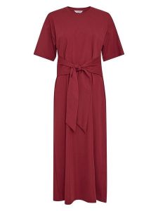 MOSS COPENHAGEN Sukienka w kolorze czerwonym rozmiar: XS/S. Czerwone sukienki Moss Copenhagen, s, bez wzorów, bez kołnierzyka, bez ramiączek, maxi. Za 214,95 zł.