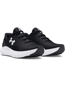 Under Armour Buty "Charged Surge 4" w kolorze czarnym do biegania rozmiar: 37,5. Czarne buty sportowe Under Armour, bez wzorów, z gumy, bez zapięcia, do biegania. Za 166,88 zł.