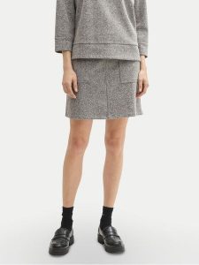 Tom Tailor Spódnica mini 1043892 Szary Regular Fit. Szare spódnice Tom Tailor, bez wzorów, z syntetyku, mini. Za 209,99 zł.