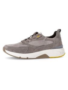 Gabor Skórzane sneakersy w kolorze szarym rozmiar: 38,5. Szare trampki Gabor, bez wzorów, bez zapięcia. Za 263,53 zł.