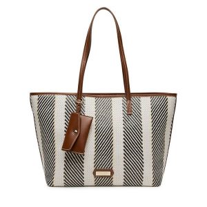 Torebka Nine West. Brązowe shopper bag Nine West, bez wzorów, bez dodatków. Za 219,99 zł.