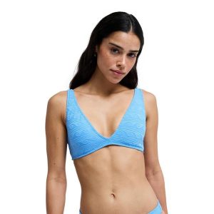 Trójkątny stanik bikini dla Kobiety PARADISE WAVE Niebieski. Niebieskie bikini Roxy, bez wzorów, z elastanu. Za 169,99 zł.