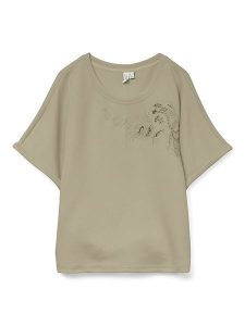 Vero Moda Koszulka w kolorze oliwkowym rozmiar: XS. Zielone bluzki Vero Moda, xs, z aplikacjami, bez kołnierzyka, bez ramiączek. Za 70,41 zł.
