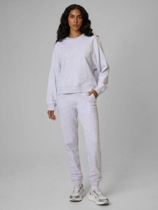 4F Spodnie dresowe joggery damskie - szare L. Szare spodnie dresowe 4f, l, bez wzorów, z bawełny. Za 129,99 zł.