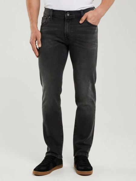 Jeansy męskie dopasowane z przetarciami czarne Martin 953. Czarne rurki Big Star, z denimu. W wyprzedaży za 229,99 zł.