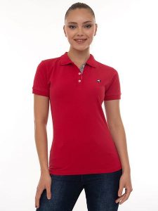 SIR RAYMOND TAILOR Koszulka polo "Angie" w kolorze czerwonym rozmiar: M. Czerwone bluzki Sir Raymond Tailor, m, bez wzorów, z bawełny, bez kołnierzyka, bez ramiączek. Za 144,92 zł.