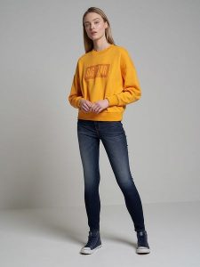 BIG STAR Dżinsy "Adela" - Skinny fit - w kolorze granatowym rozmiar: W30/L30. Niebieskie jeansy Big Star, z aplikacjami, z podwyższonym stanem. Za 96,60 zł.