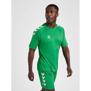 Koszulka Hummel Core Poly. Czerwone bluzki Hummel, xl, bez wzorów, sportowe, bez kołnierzyka, bez ramiączek. Za 118,00 zł.